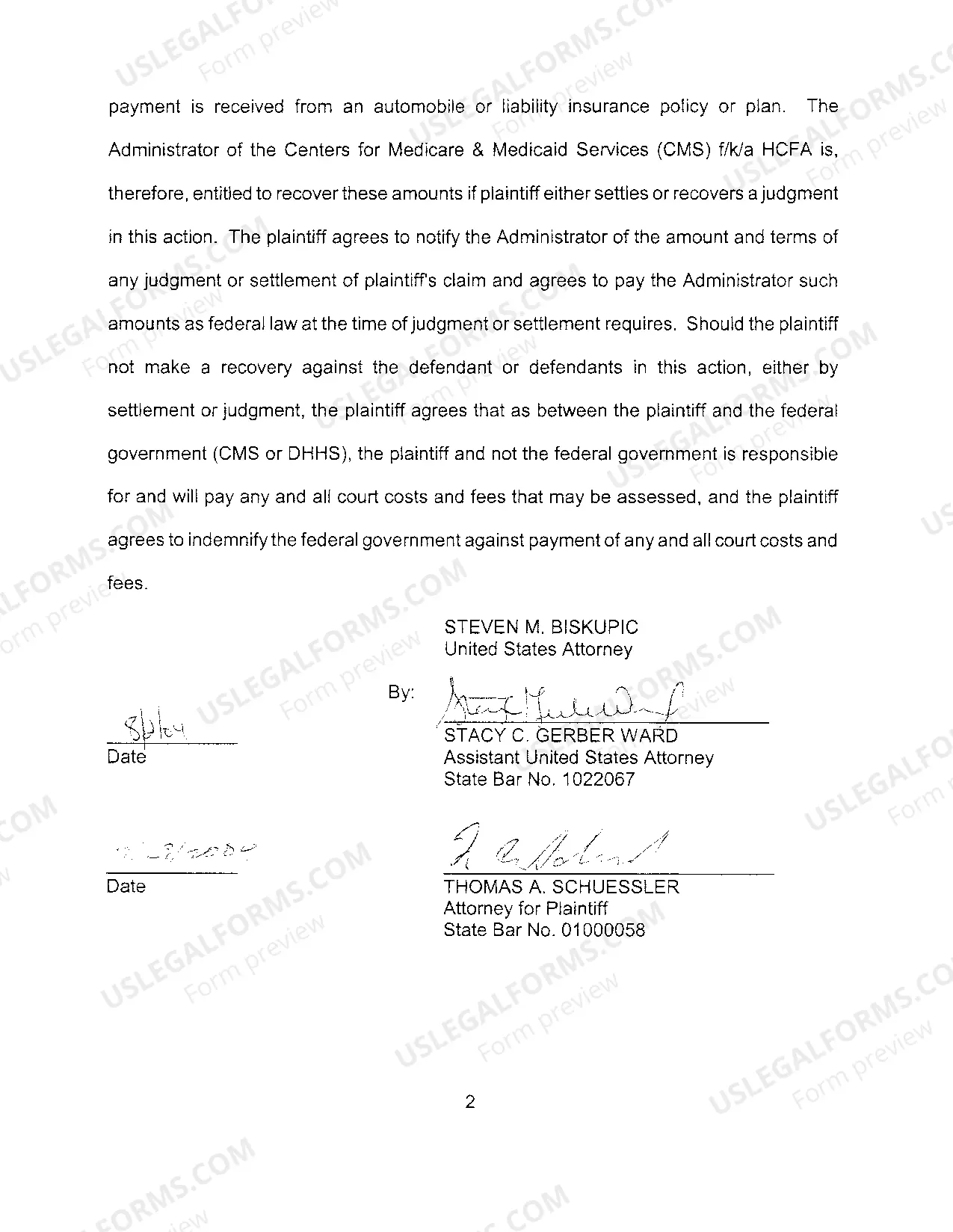 Preview A06 Statement Of Law Regarding Medicare's Conditional Right To Reimbursement