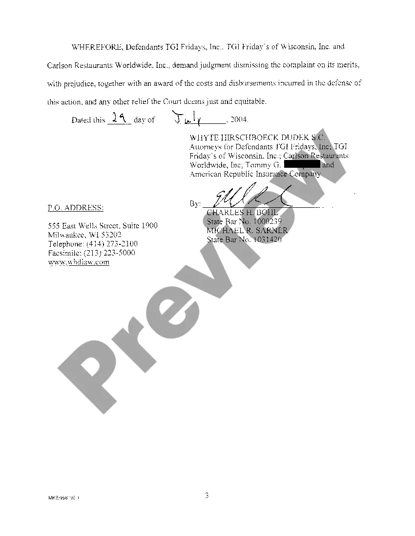 Get A08 Answer To Complaint Preview A08 Answer To Complaint