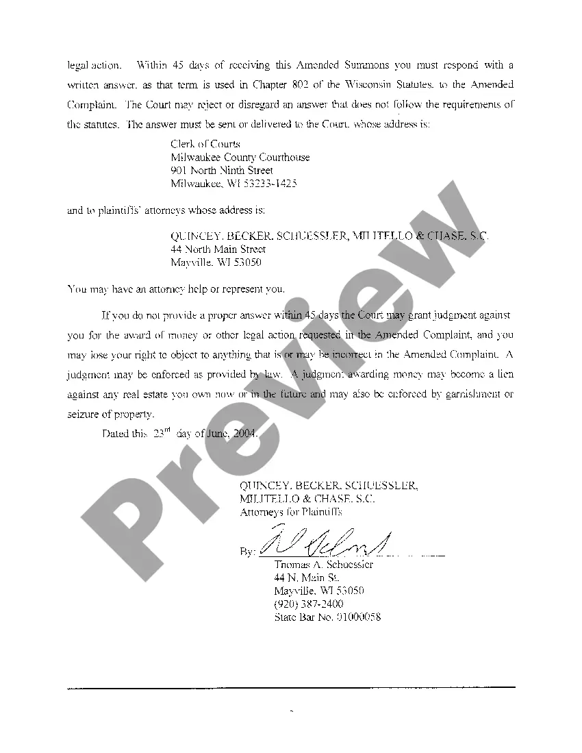 Get A09 Amended Summons Preview A09 Amended Summons