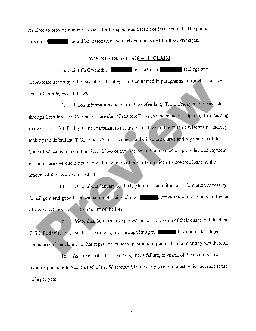 Get A10 Complaint regarding slip and fall on greasy substance at restaurant Preview A10 Complaint regarding slip and fall on greasy substance at restaurant