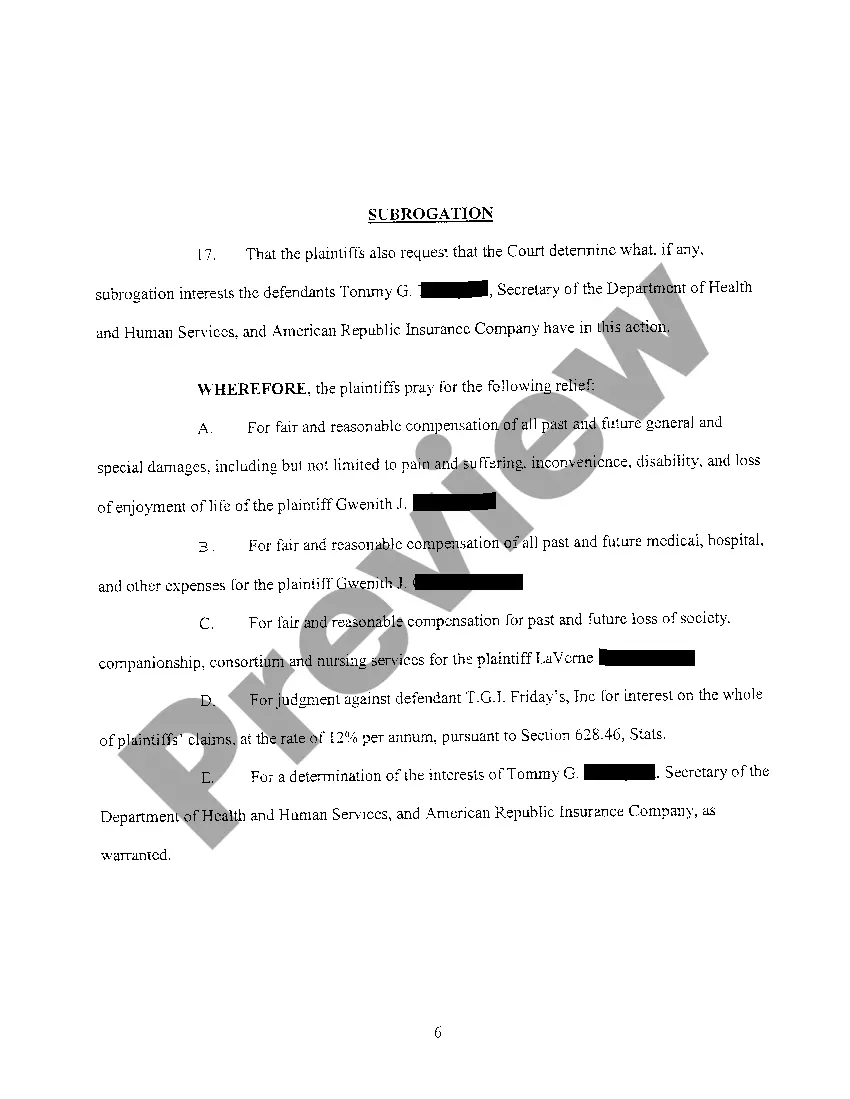 Get A10 Complaint regarding slip and fall on greasy substance at restaurant Preview A10 Complaint regarding slip and fall on greasy substance at restaurant