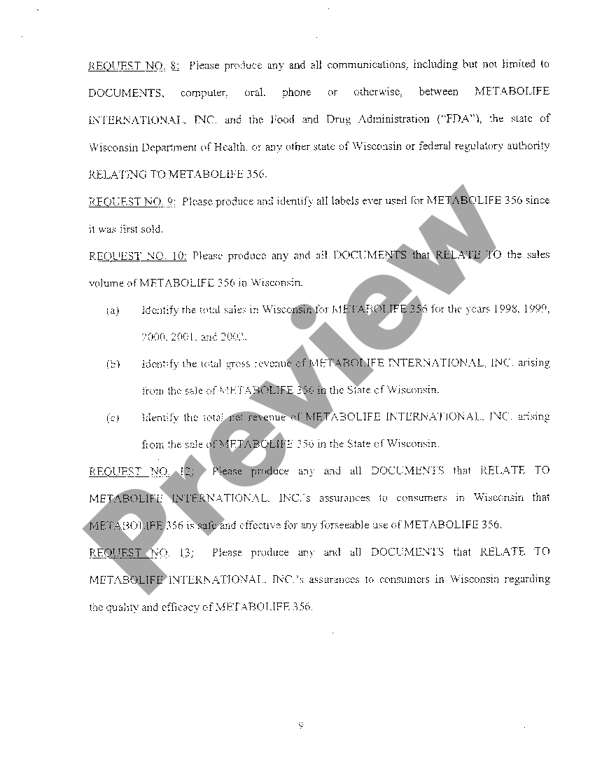 Product Liability Interrogatories For Breach Of Contract US Legal Forms