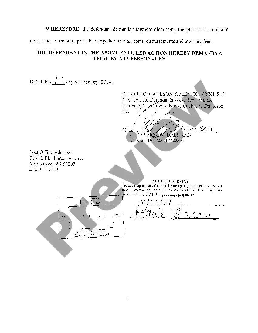 Preview A03 Answer, Crossclaim and Affirmative Defenses