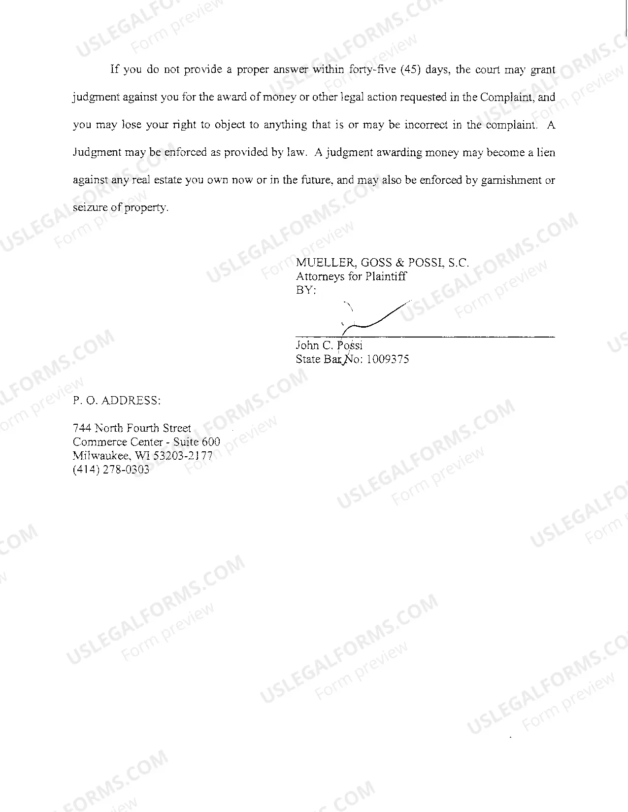 Preview A02 Summons Personal Injury - Automobile