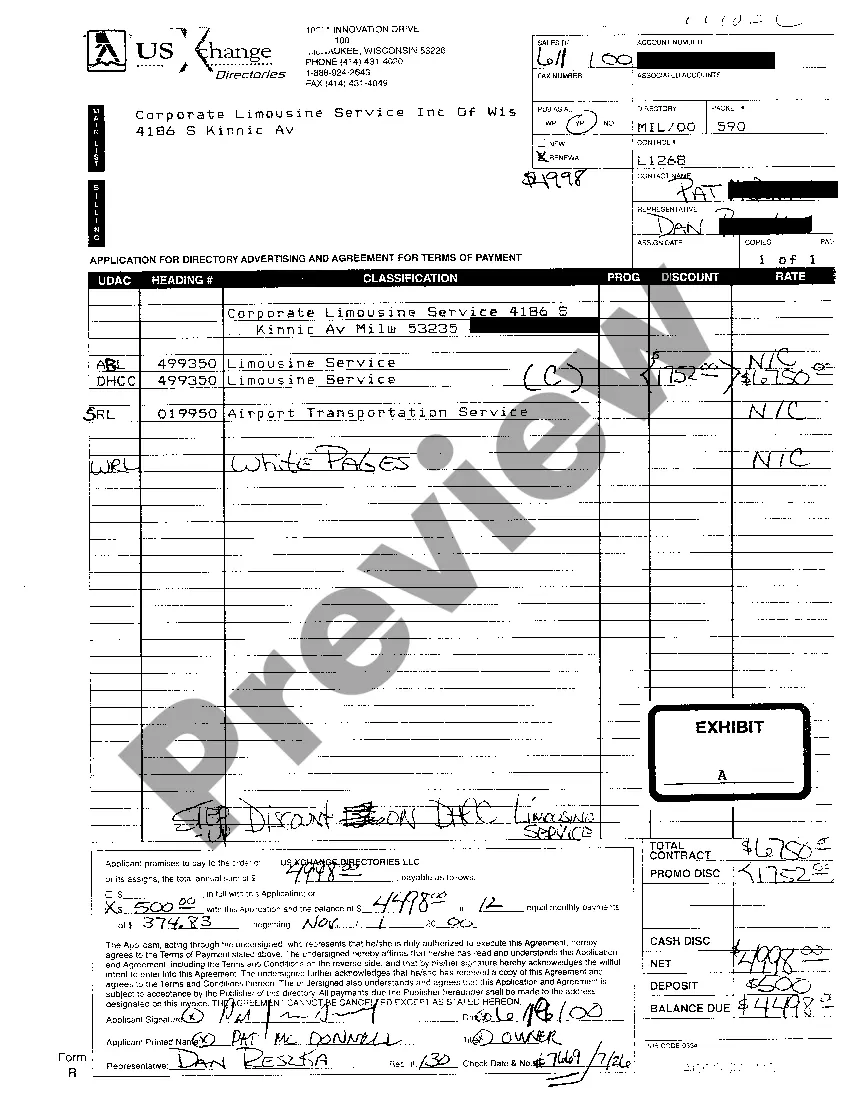 Preview A01 Complaint regarding Nonpayment for Professional Advertising Services