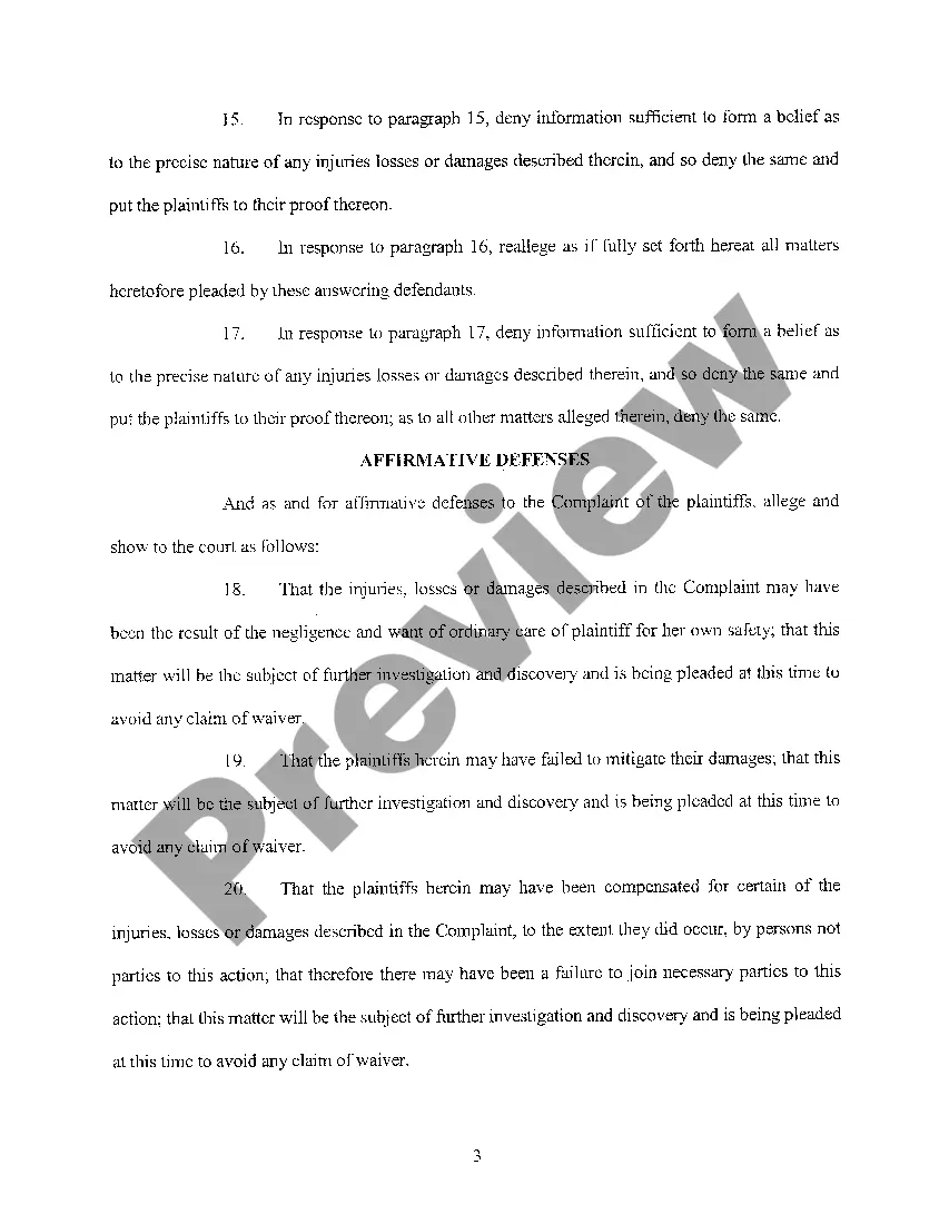Get A03 Answer And Affirmative Defenses Preview A03 Answer And Affirmative Defenses