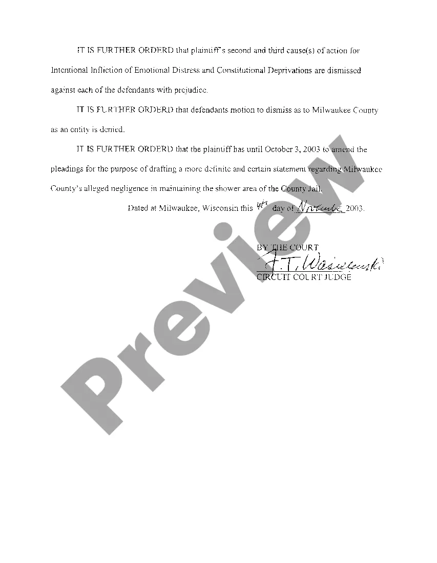 Preview A12 Order For Partial Summary Judgment Of Dismissal