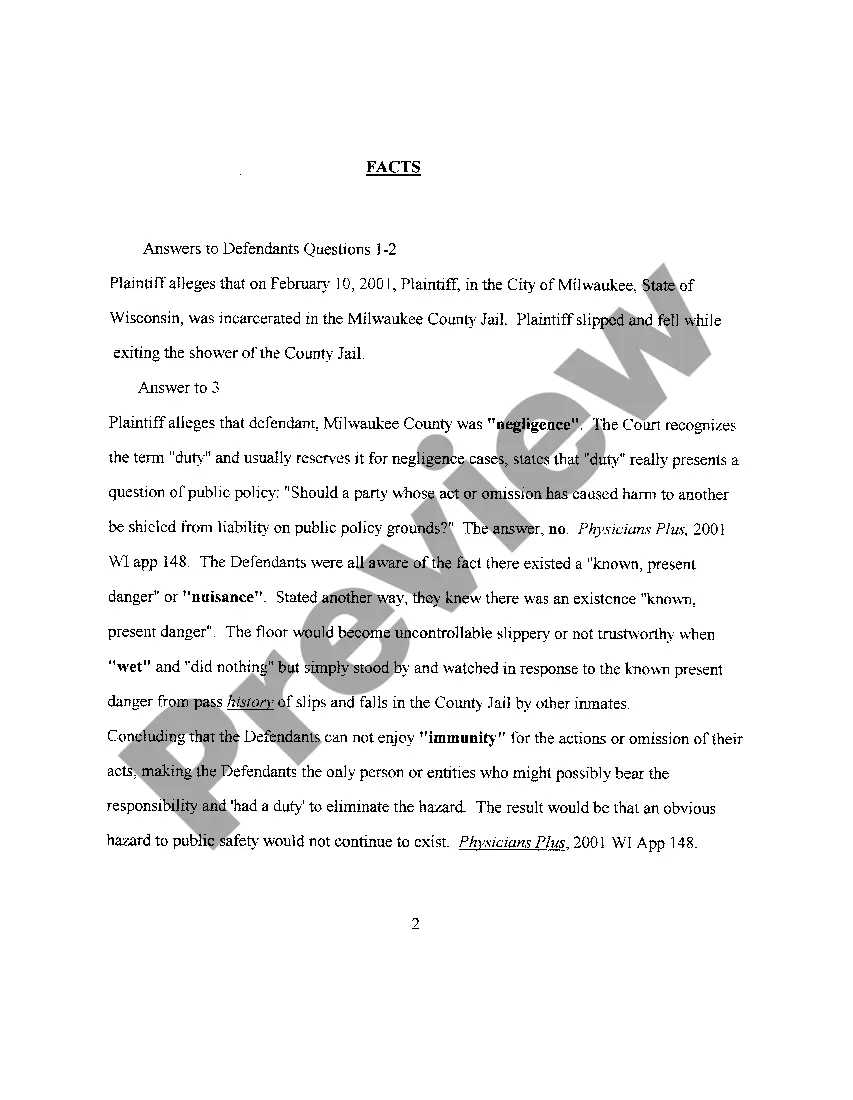 Preview A09 Plaintiff's Answer to Defendant's Motion for Summary Judgment