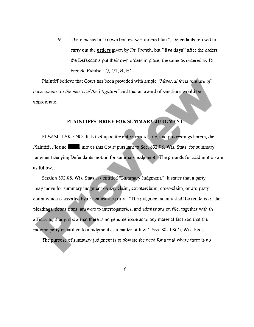 Preview A09 Plaintiff's Answer to Defendant's Motion for Summary Judgment