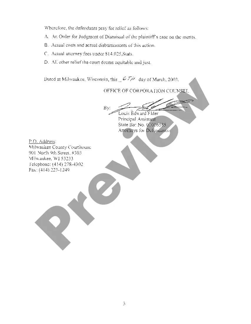 Preview A06 Defendants' Answer To Plaintiffs' Second Amended Complaint