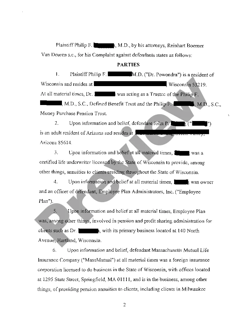 Preview A01 Complaint regarding Action by Investor Against Tobacco Companies for Fraud