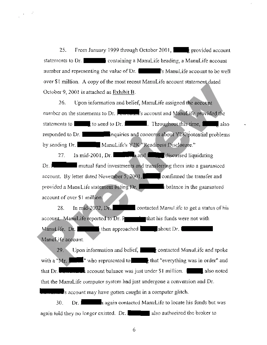 Preview A01 Complaint regarding Action by Investor Against Tobacco Companies for Fraud