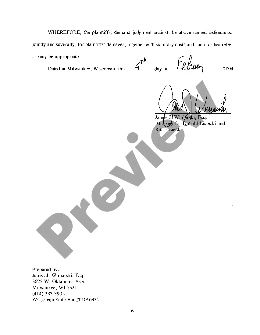 Preview A01 Complaint Against Pharmacy for Error in Filling Prescription