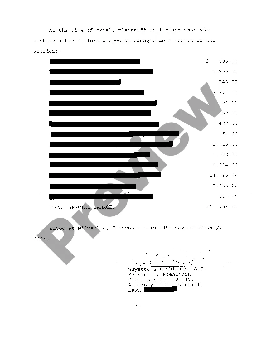 Get A04 Plaintiff's Witness List And Itemization Of Special Damages Preview A04 Plaintiff's Witness List And Itemization Of Special Damages