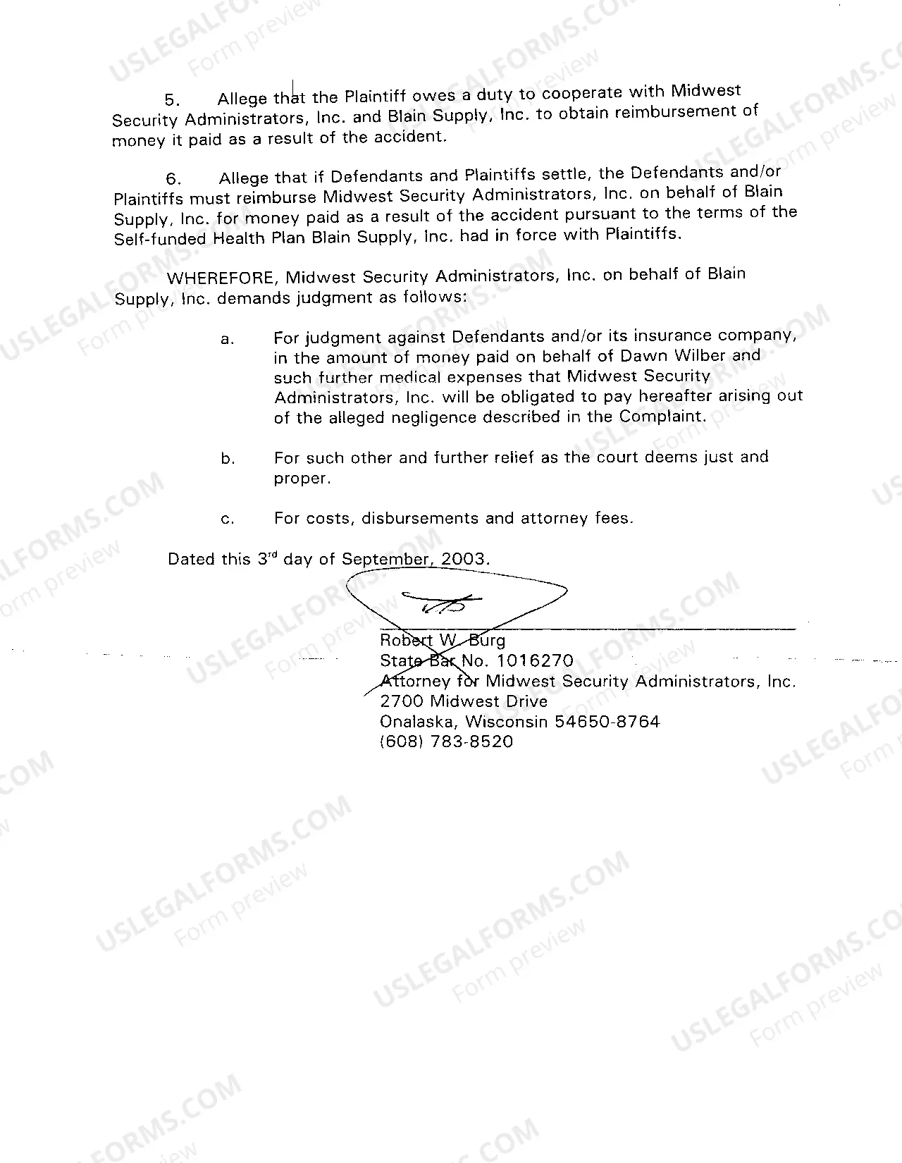 Preview A03 Answer, Crossclaim And Counterclaim