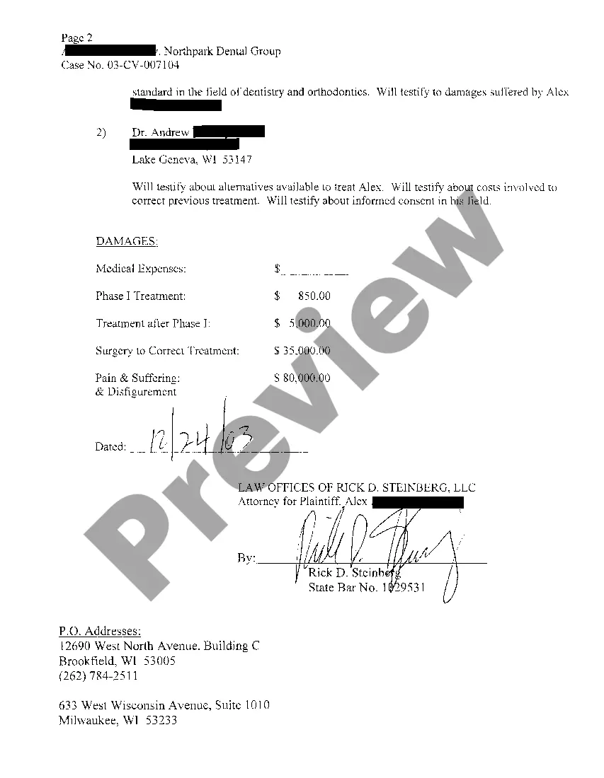 Preview A03 Plaintiffs List Of Lay And Expert Witnesses