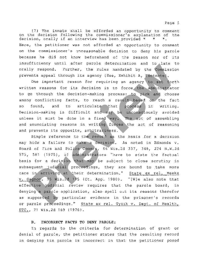 Preview A02 Petitioner's Brief In Support Of Petition And Writ Of Certiorari To Review Denial Of Discretionary Parole