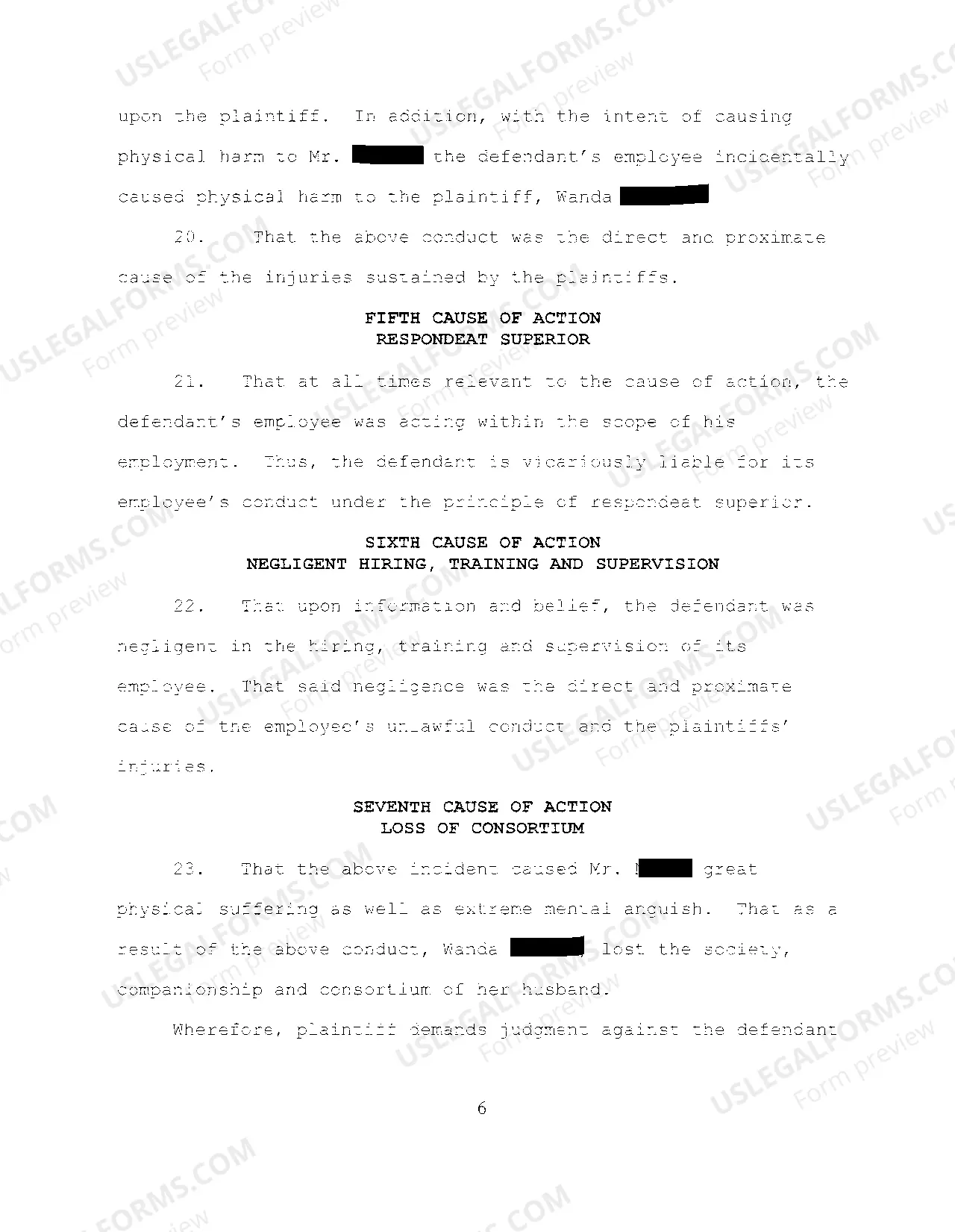 Preview A01 Complaint regarding Intentional Tort claim for False Accusation of Shoplifting