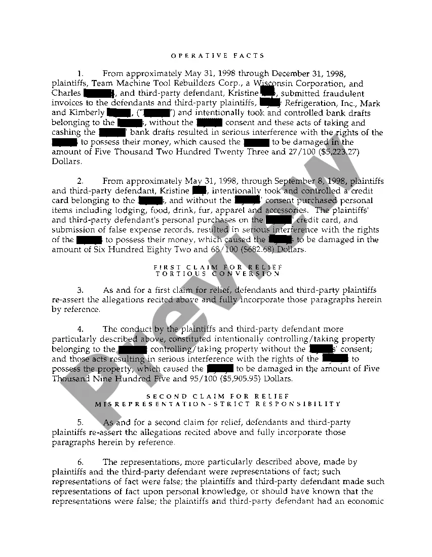 Get A04 Amended Answer And Third-Party Complaint Preview A04 Amended Answer And Third-Party Complaint