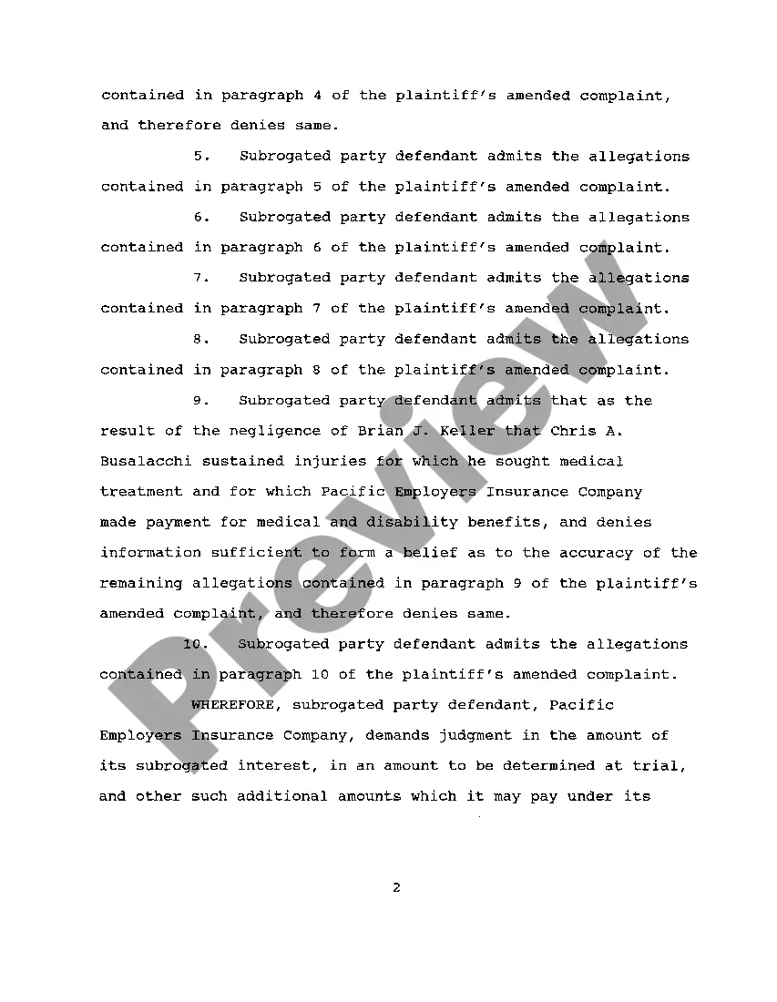 Preview A04 Answer To Amended Complaint