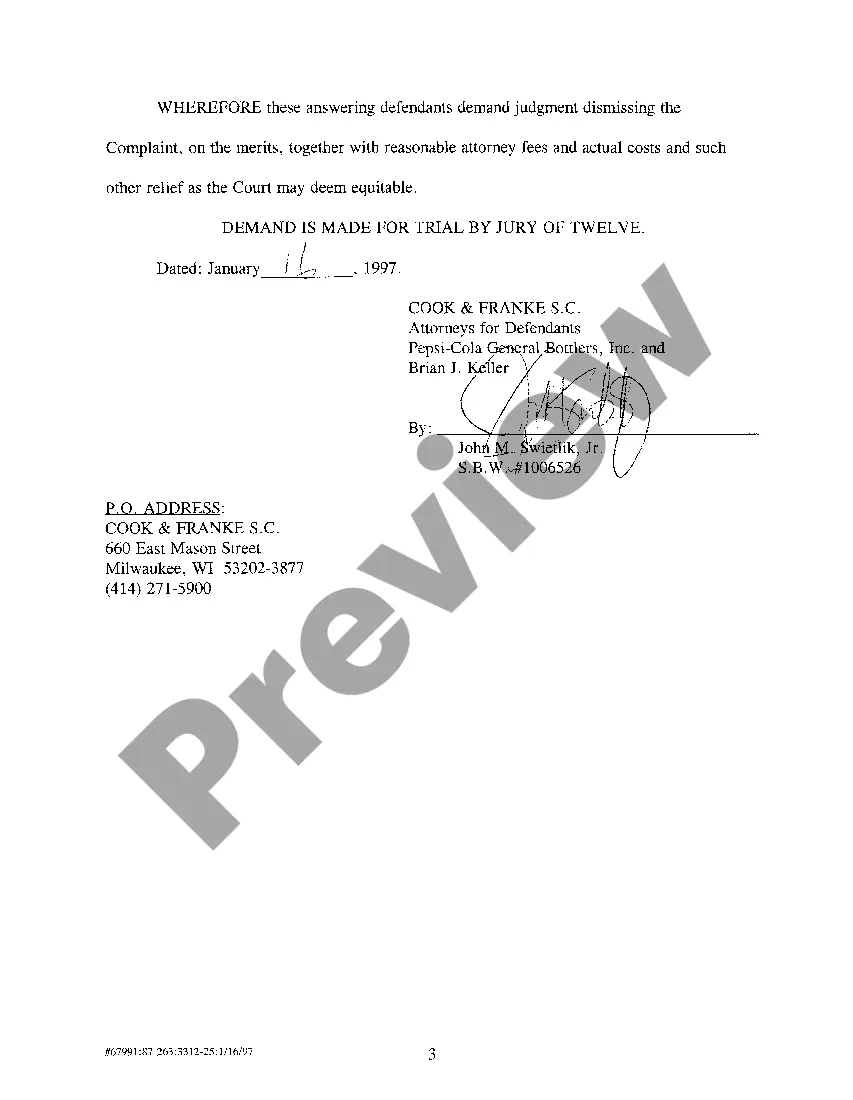 Preview A04 Answer To Amended Complaint