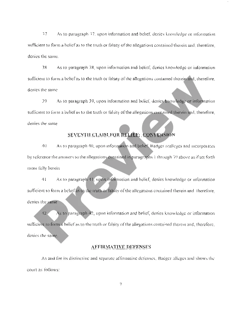 Preview A04 Answer And Affirmative Defenses