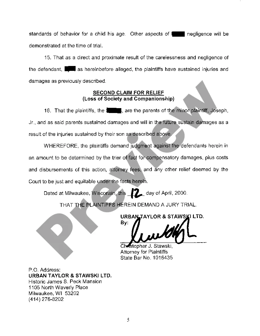 Preview A01 Complaint regarding Injuries Sustained in Touch Football Game