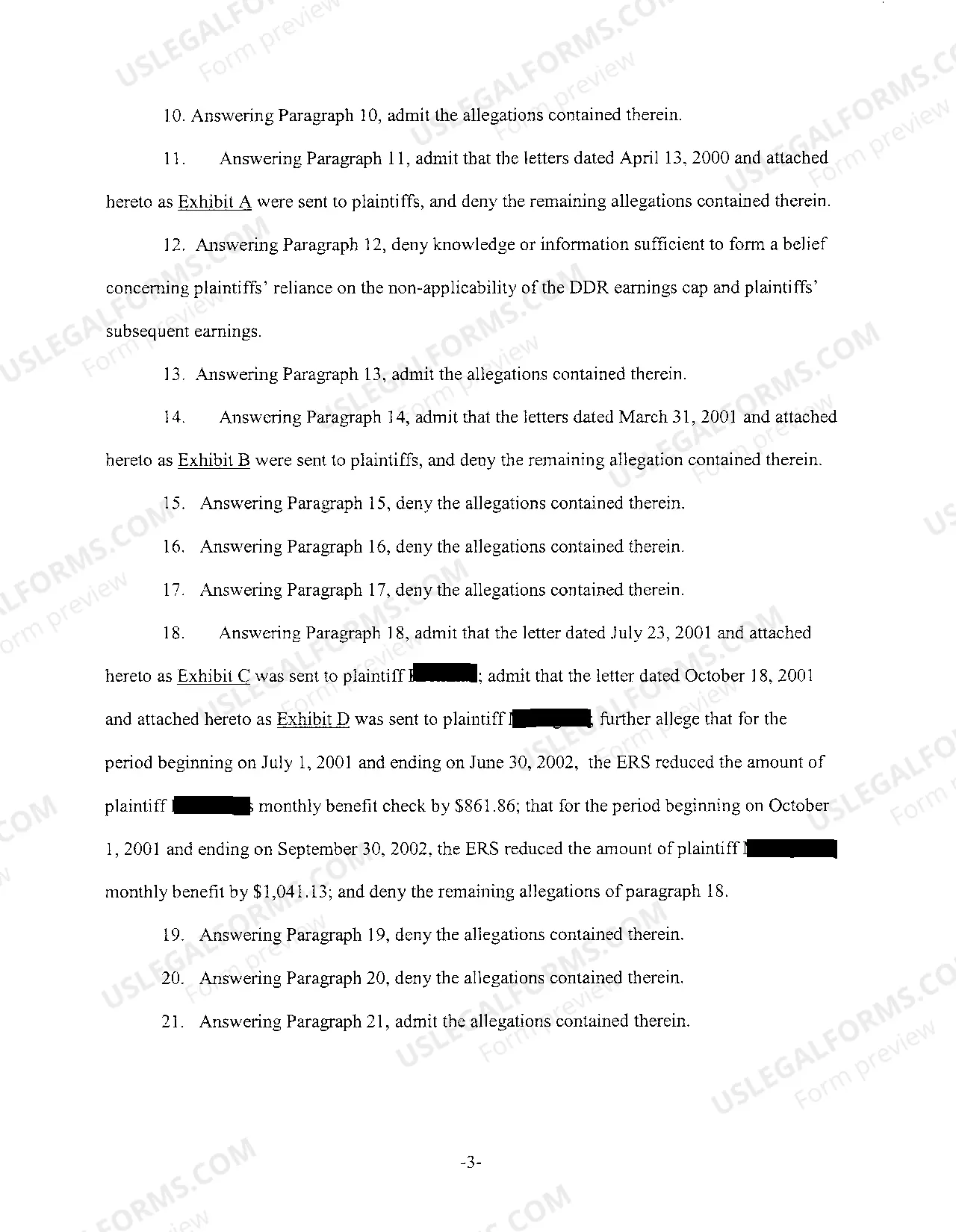 Preview A07 Answer And Affirmative Defenses Of Defendants City And City Employees' Retirement System
