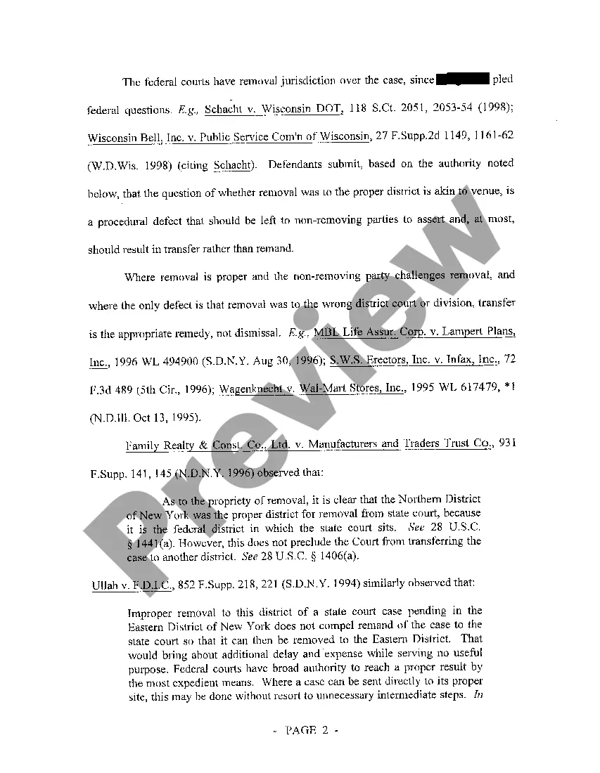 Preview A06 Motion For Reconsideration Of Order, In The Alternative, To Transfer Action With Supporting Authority