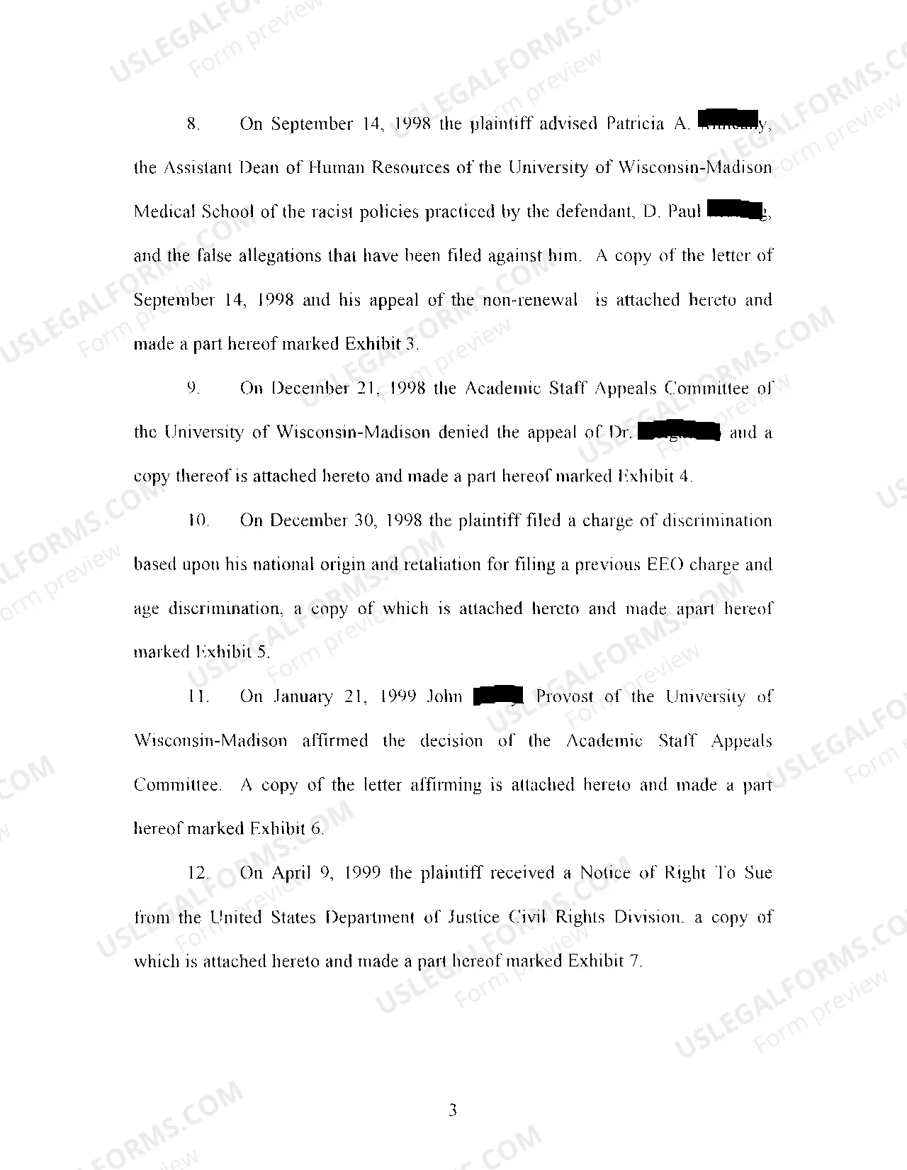 Preview A01 Complaint regarding Employment Discrimination Based Upon National Origin and Retaliation