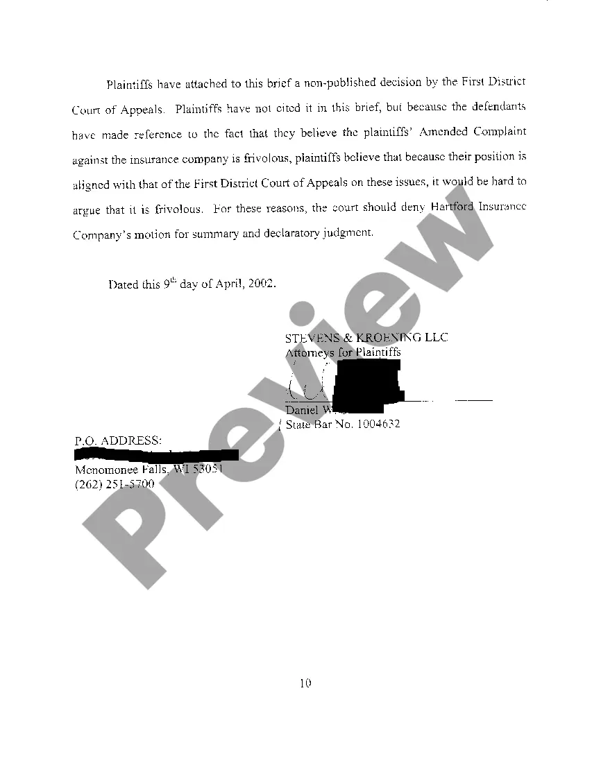 Get A03 Plaintiffs' Brief In Opposition To Defendant Motion For Summary And Declaratory Judgment Preview A03 Plaintiffs' Brief In Opposition To Defendant Motion For Summary And Declaratory Judgment