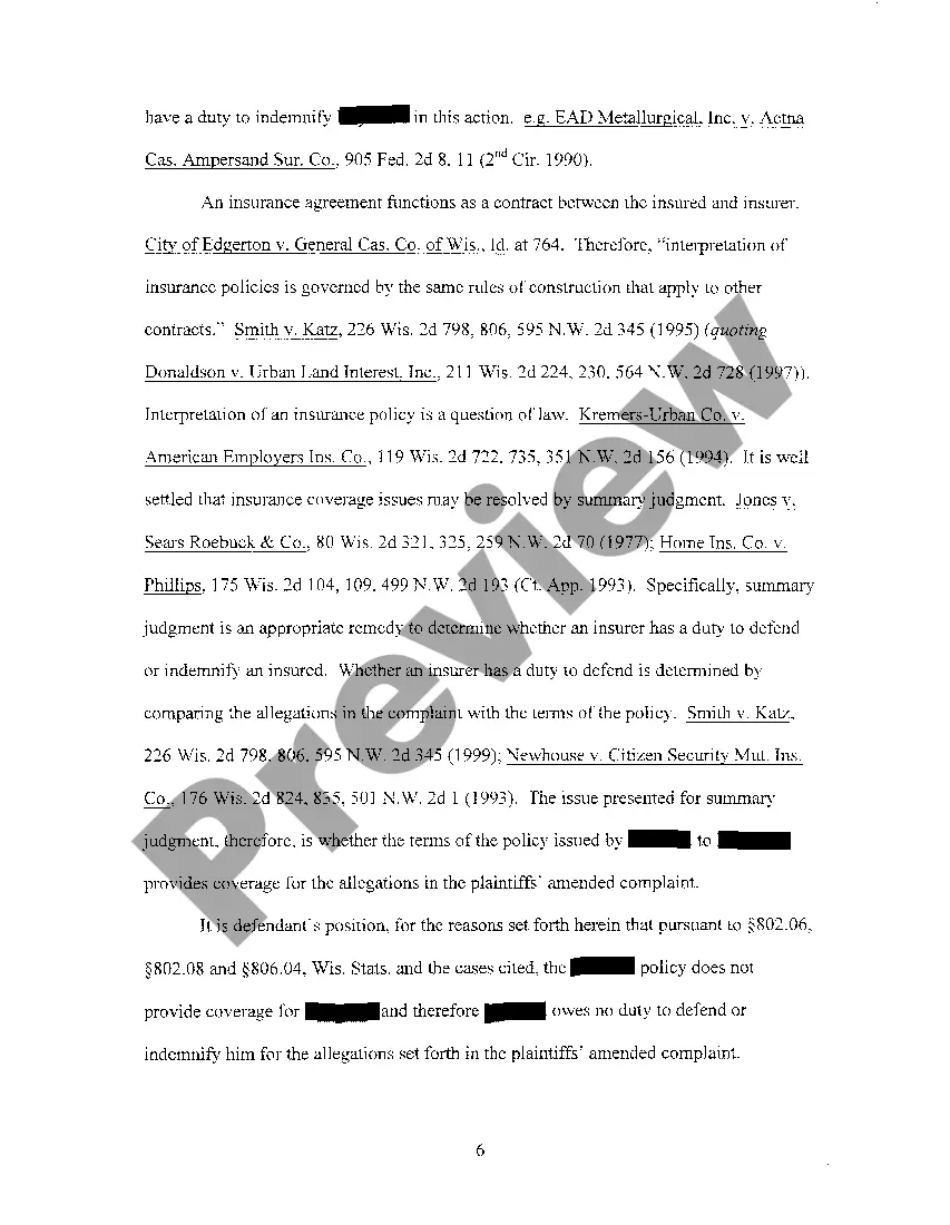 Preview A09 Brief In Support Of Motion For Summary And Declaratory Judgment