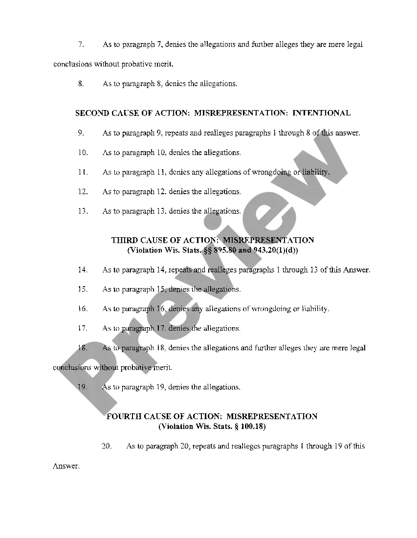 Get A11 Defendant's Answer To Plaintiffs' Complaint Preview A11 Defendant's Answer To Plaintiffs' Complaint
