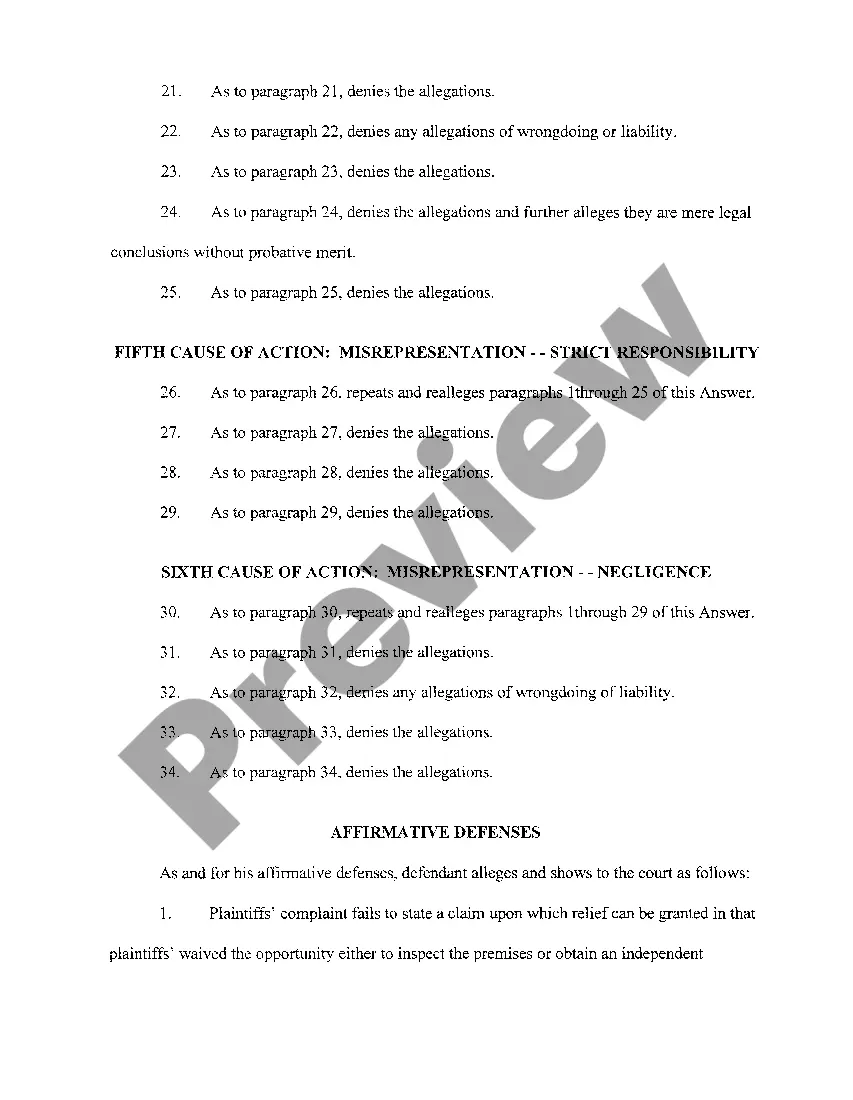 Get A11 Defendant's Answer To Plaintiffs' Complaint Preview A11 Defendant's Answer To Plaintiffs' Complaint