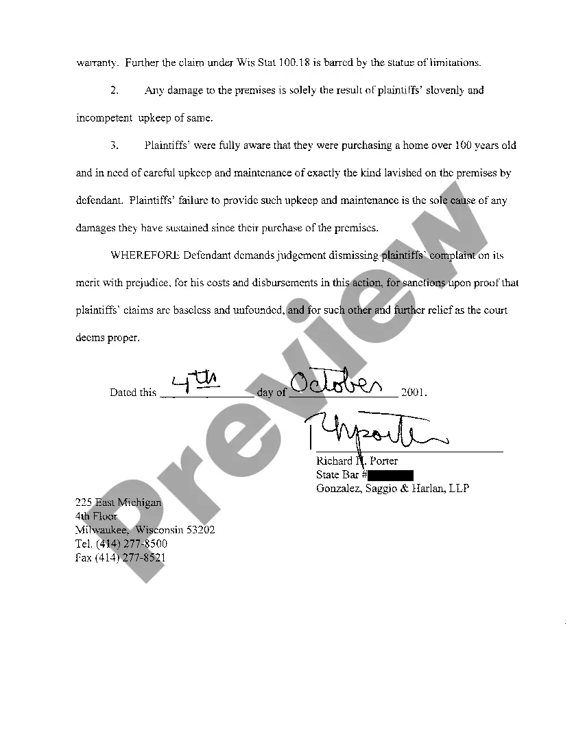 Get A11 Defendant's Answer To Plaintiffs' Complaint Preview A11 Defendant's Answer To Plaintiffs' Complaint