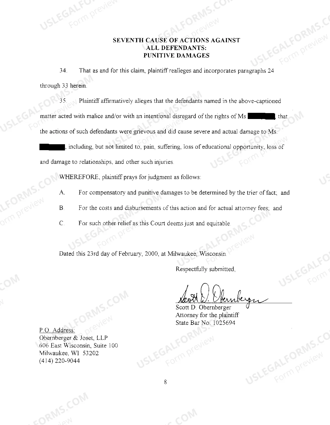 Preview A01 Complaint regarding alleged dental malpractice