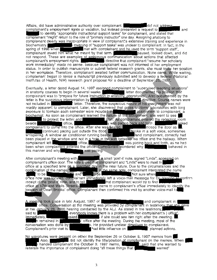 Preview A03 Petition For Review of Administrative Decision regarding allegations of sex discrimination by University