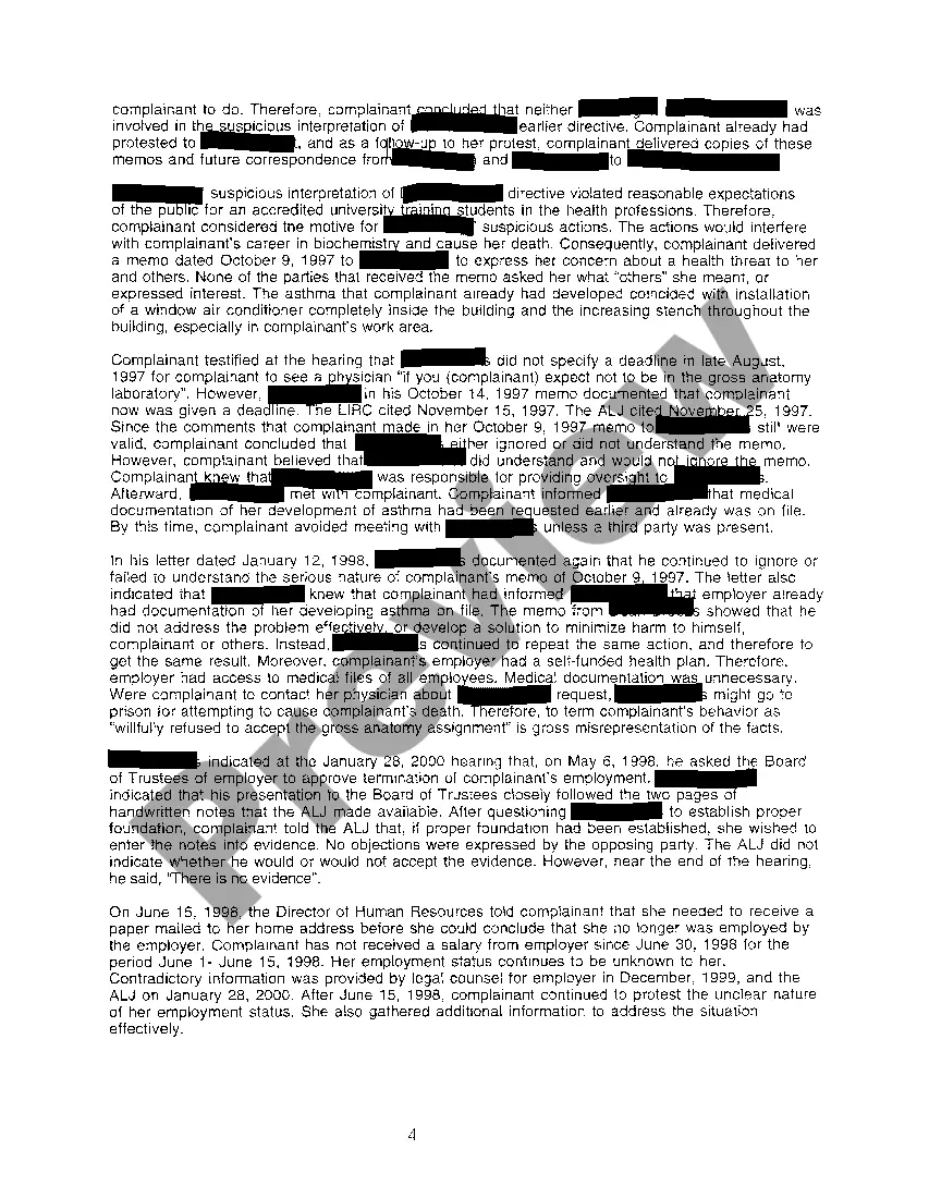 Preview A03 Petition For Review of Administrative Decision regarding allegations of sex discrimination by University