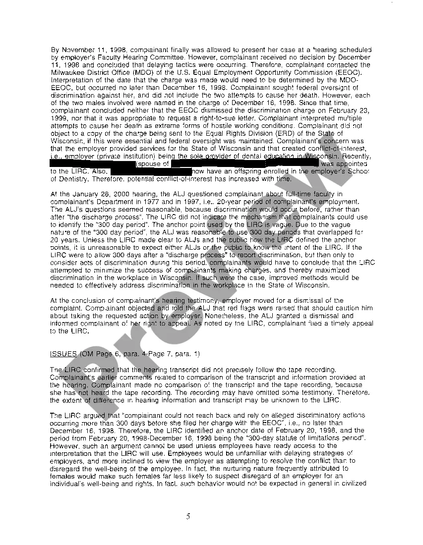 Preview A03 Petition For Review of Administrative Decision regarding allegations of sex discrimination by University