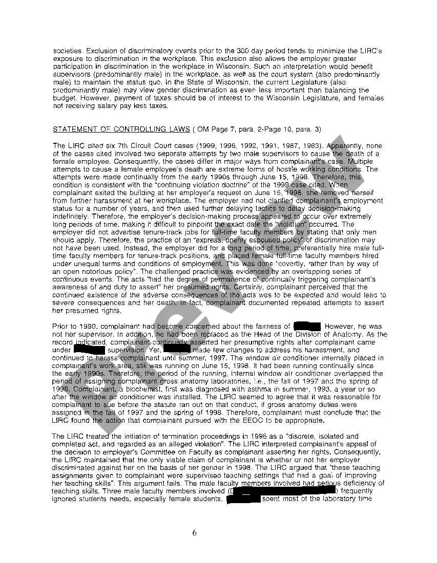 Preview A03 Petition For Review of Administrative Decision regarding allegations of sex discrimination by University