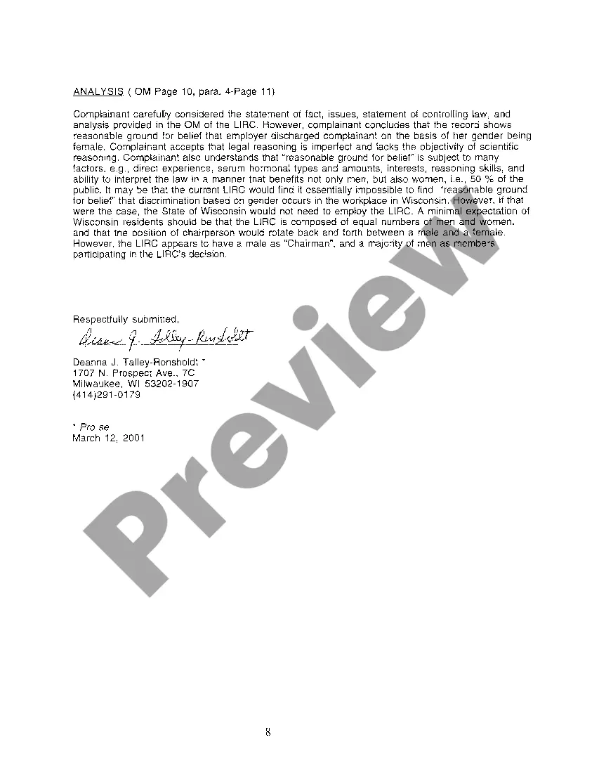 Preview A03 Petition For Review of Administrative Decision regarding allegations of sex discrimination by University