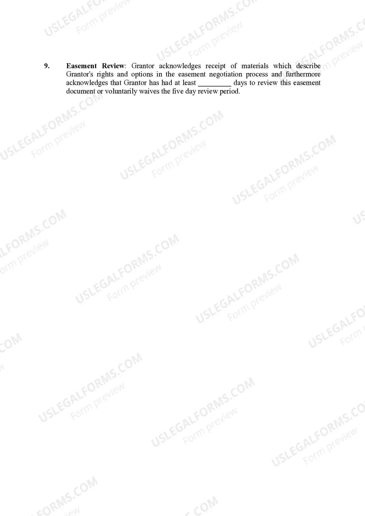 Preview Distribution Easement Underground