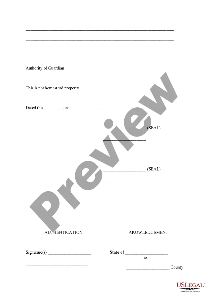 Preview Guardian's Deed