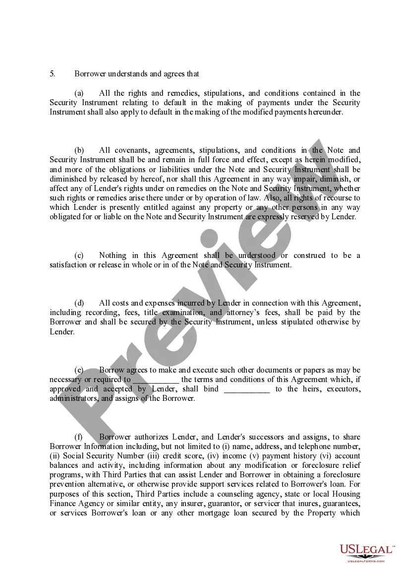 Preview Loan Modification Agreement