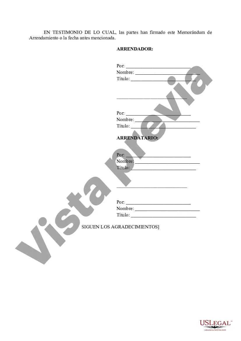 Preview Memorándum de Arrendamiento