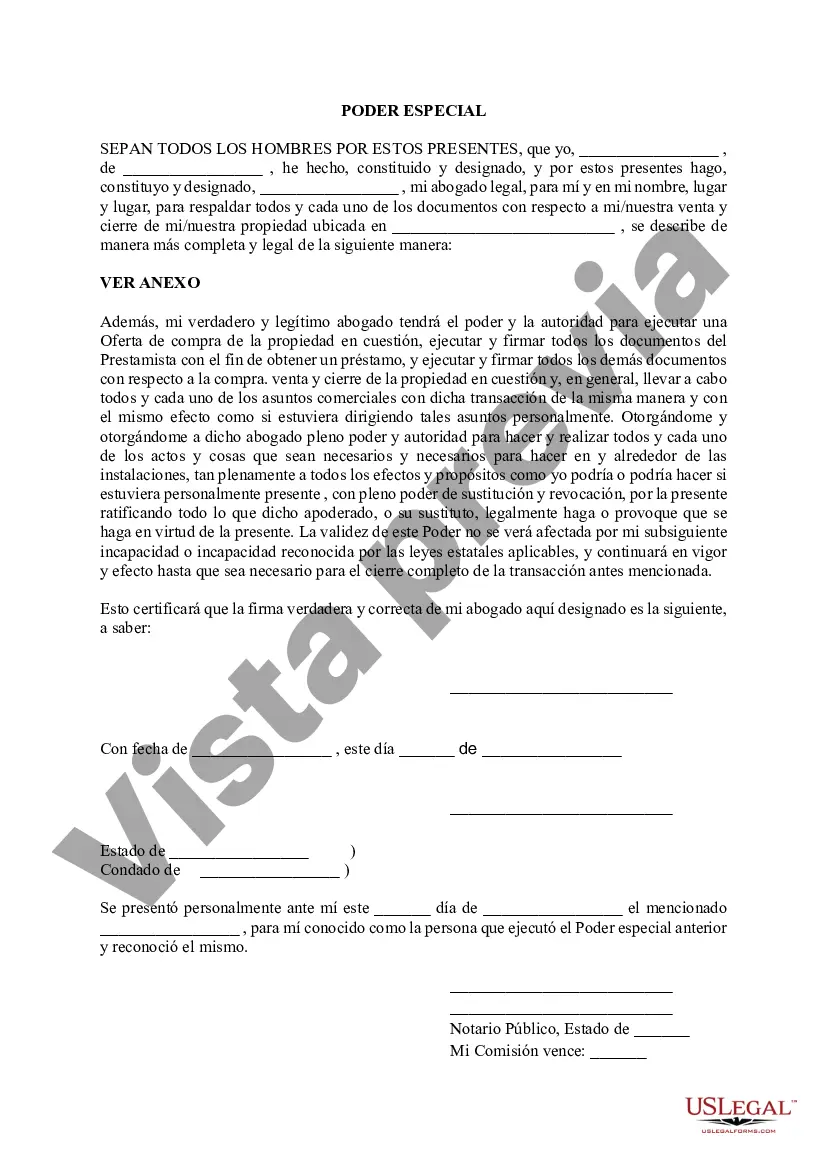 Preview Declaración jurada de estado de poder notarial