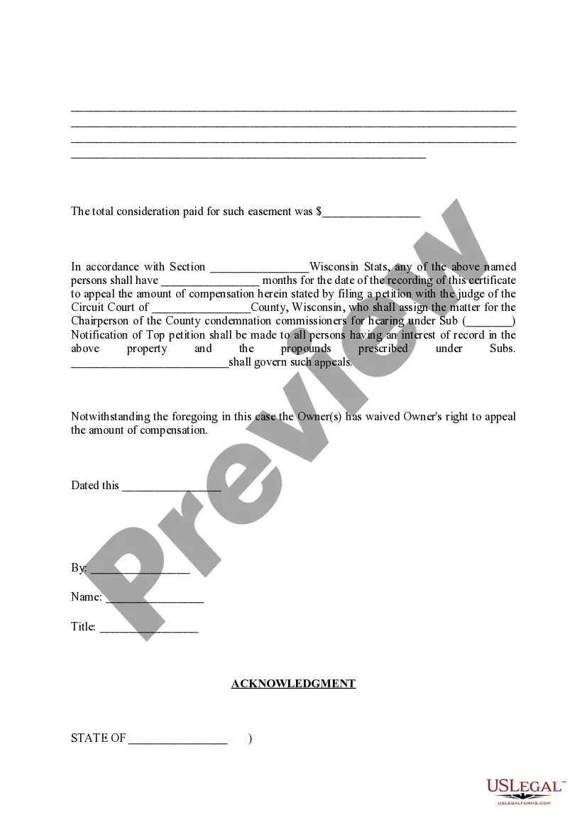 Preview Certificate of Compensation and Notice of Right of Appeal