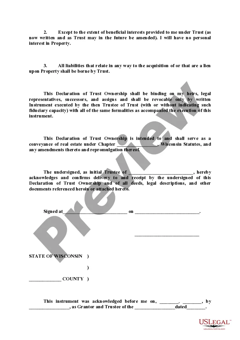 Preview Declaration of Trust Ownership