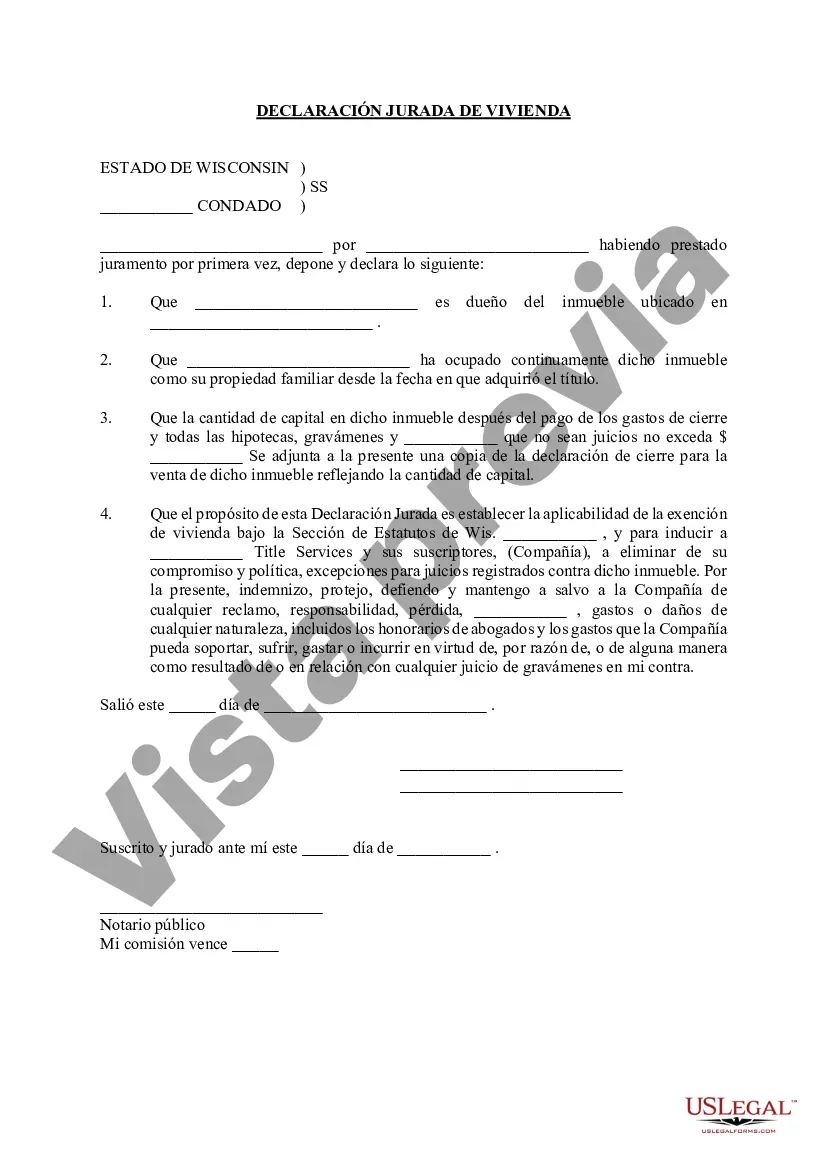 Preview Declaración jurada de la propiedad