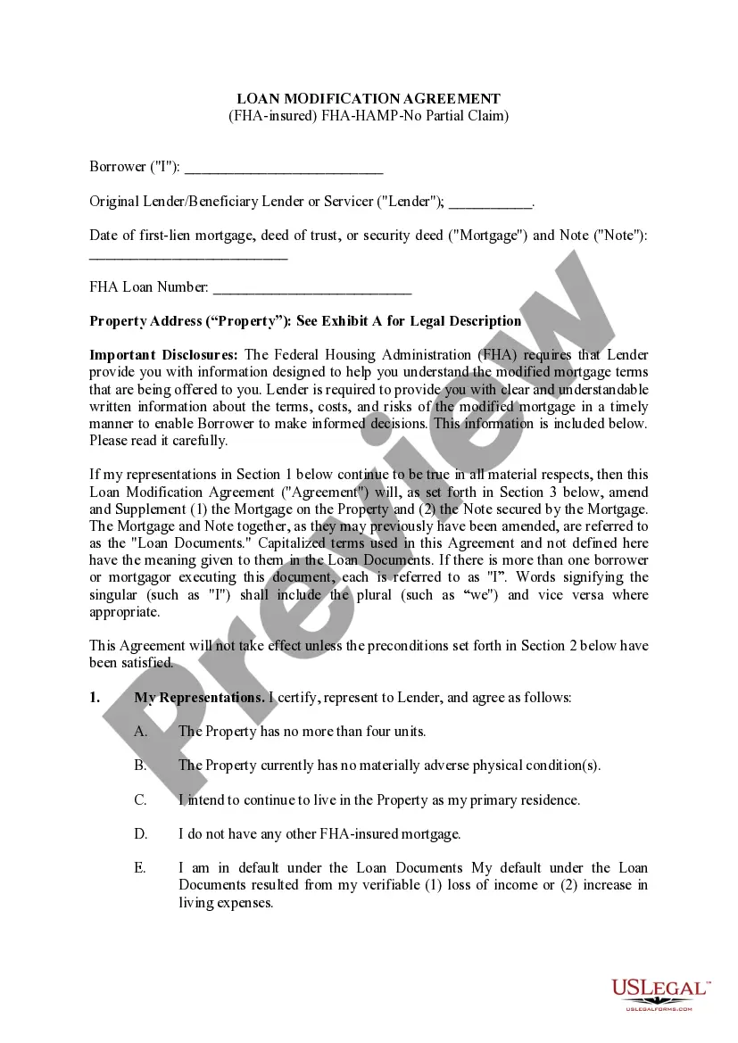Preview Loan Modification Agreement